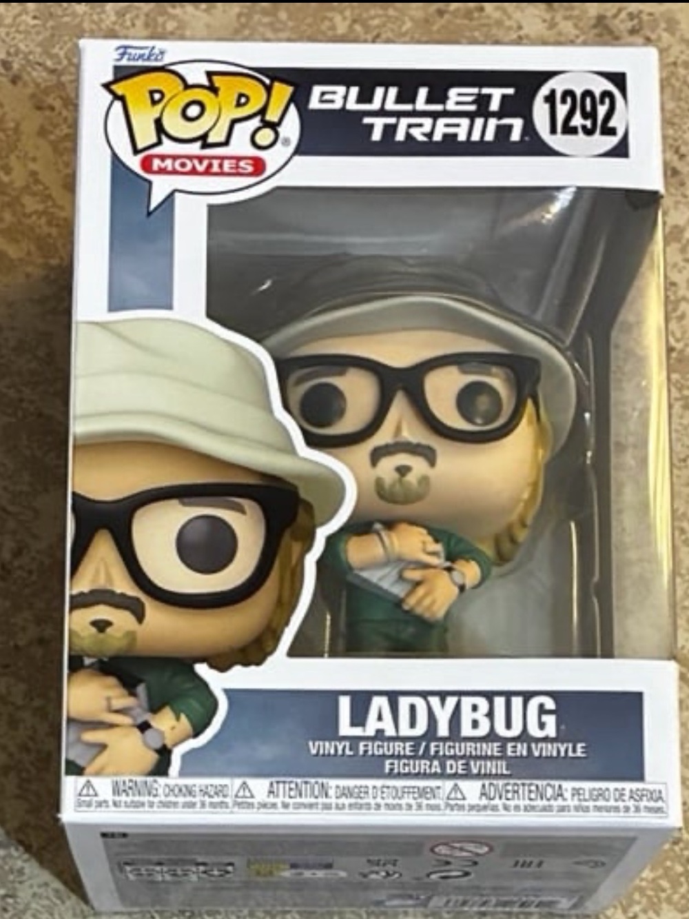 New! Funko Pop! Movies: Bullet Train Ladybug #1292 Vinyl Figure W/ Window Box.